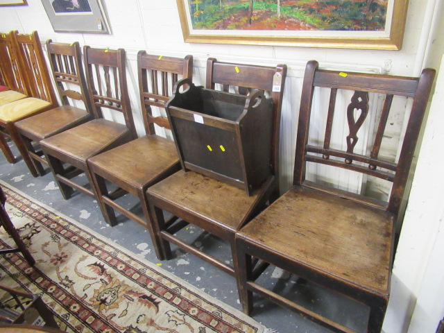 FIVE COUNTRY CHAIRS AND A MAGAZINE RACK Image