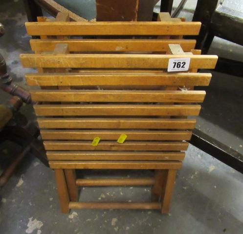 PAIR OF FOLDING STOOLS Image