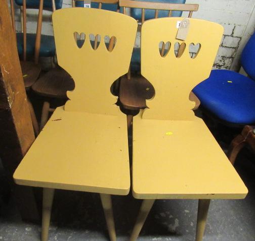 PAIR OF PAINTED CHAIRS Image
