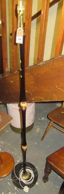 ITALIAN 1950S LACQUERED STANDARD LAMP WITH MARBLE BASE Image