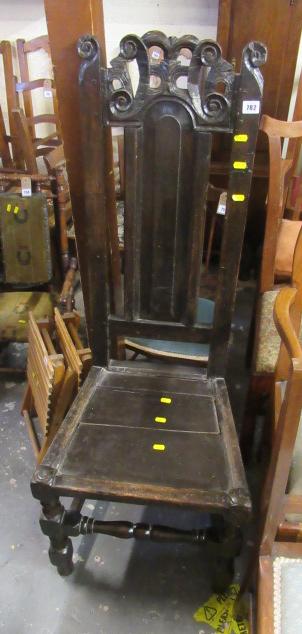 ANTIQUE HIGH BACK HALL CHAIR Image