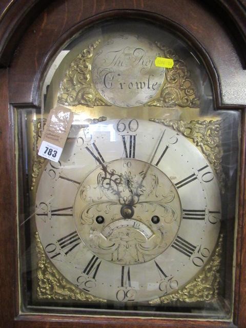 OAK CASED GRANDFATHER CLOCK BY THOMAS CROWLE Image