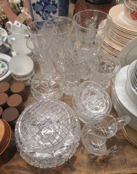 LARGE QUANTITY OF CUT GLASS BOWLS ETC Image