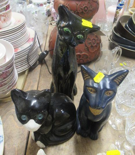 THREE CAT ORNAMENTS Image