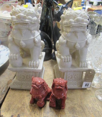 TWO PAIRS OF CHINESE FOO DOGS Image