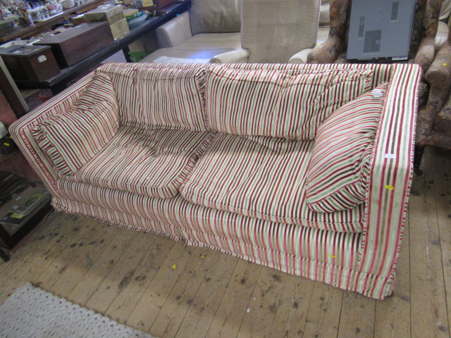STRIPED UPHOLSTERED SETTEE Image