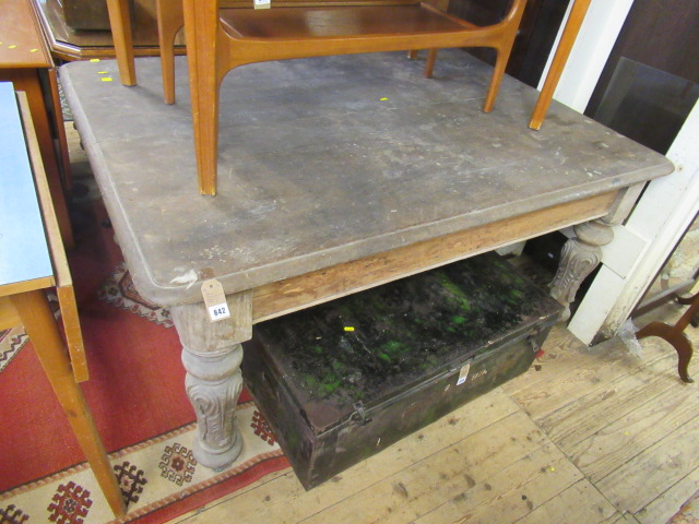 LARGE CARVED DINING TABLE Image