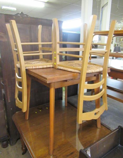 DRAW LEAF TABLE AND TWO CHAIRS Image