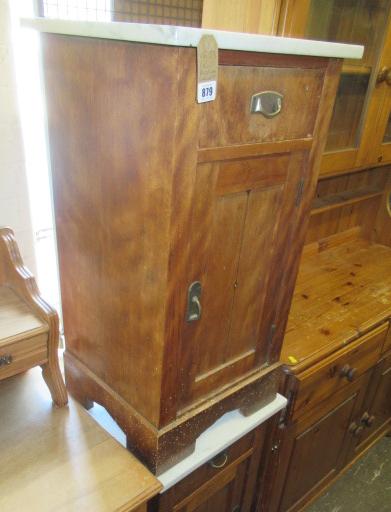 PAIR OF MARBLE TOPPED BEDSIDE CABINETS Image