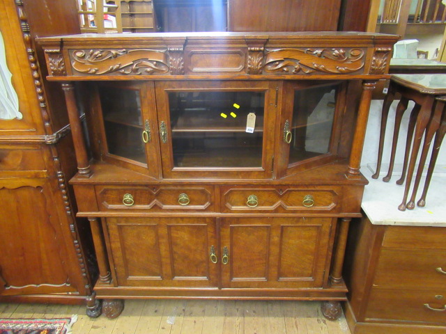 CARVED COURT CUPBOARD BY COOPERS OF ILKLEY Image