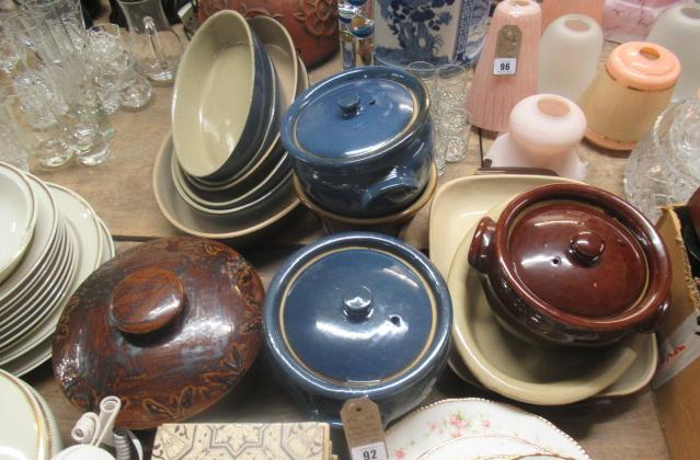 QUANTITY OF STONEWARE COOKING POTS ETC Image