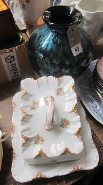 CHEESE DISH AND GLASS VASE Image