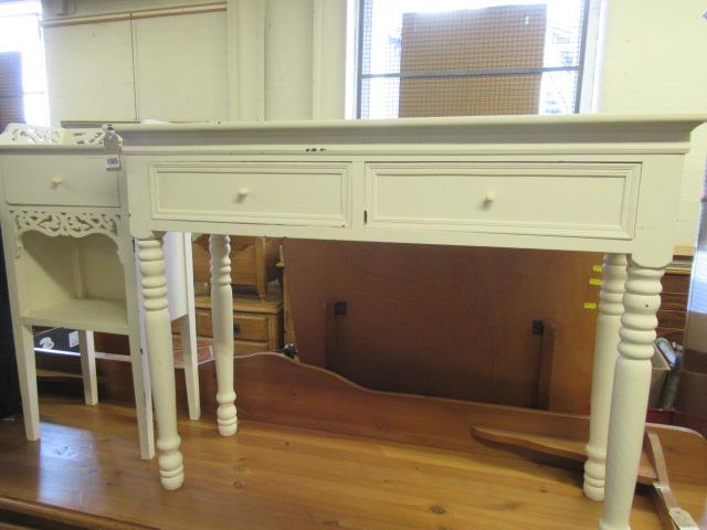 PAINTED TABLE AND SIDE CABINET Image