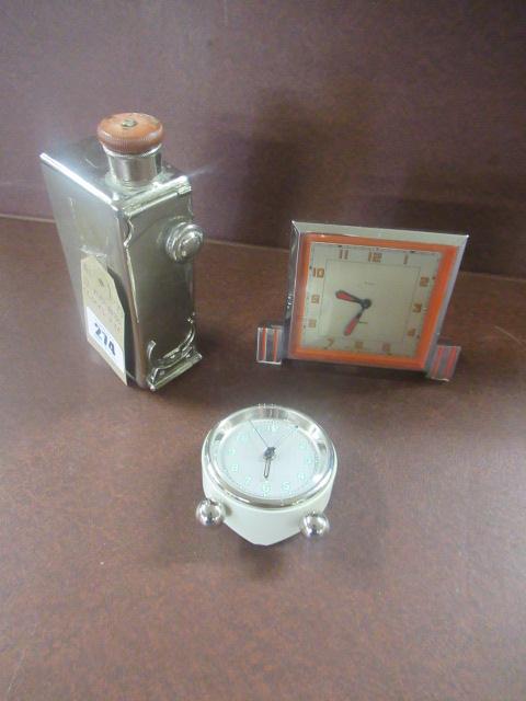 TWO ART DECO CLOCKS ETC Image