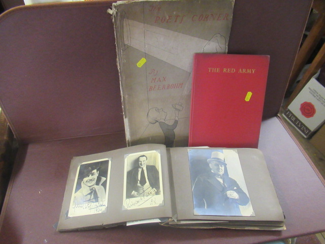 VINTAGE AUTOGRAPH ALBUM AND EPHEMERA WITH SIGNATURES OF LAURA LA PLANTE EDMUND GWEN AND MAX MILLER Image