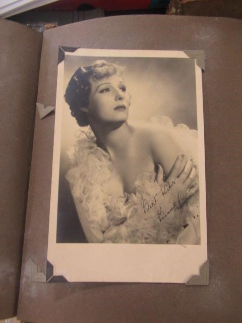 VINTAGE AUTOGRAPH ALBUM AND EPHEMERA WITH SIGNATURES OF LAURA LA PLANTE EDMUND GWEN AND MAX MILLER Image