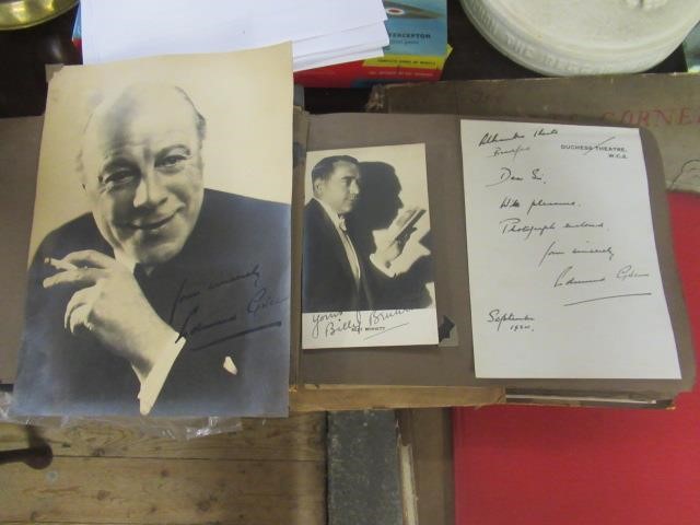 VINTAGE AUTOGRAPH ALBUM AND EPHEMERA WITH SIGNATURES OF LAURA LA PLANTE EDMUND GWEN AND MAX MILLER Image
