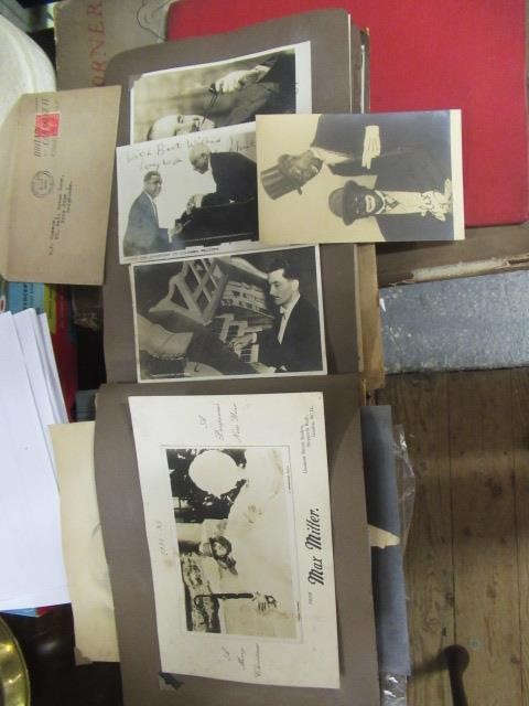 VINTAGE AUTOGRAPH ALBUM AND EPHEMERA WITH SIGNATURES OF LAURA LA PLANTE EDMUND GWEN AND MAX MILLER Image