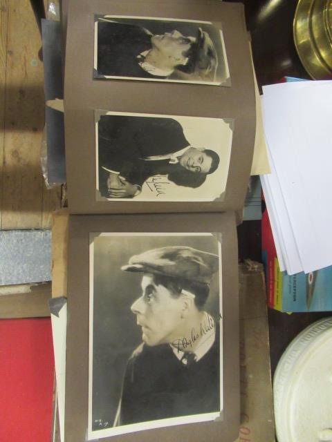 VINTAGE AUTOGRAPH ALBUM AND EPHEMERA WITH SIGNATURES OF LAURA LA PLANTE EDMUND GWEN AND MAX MILLER Image
