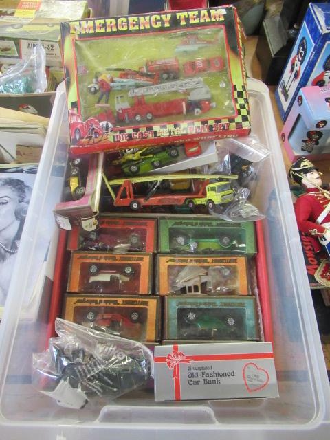 BOX OF DIECAST CARS ETC Image