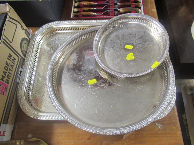 THREE PLATED TRAYS Image