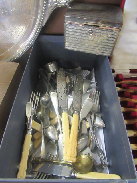 BOX OF EPNS CUTLERY Image