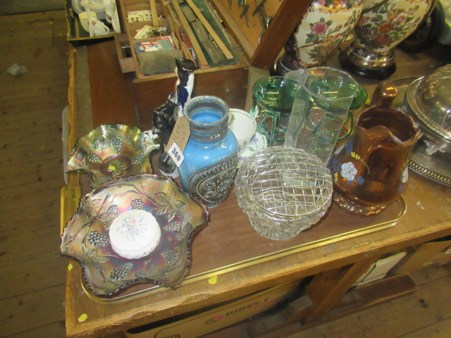 TRAY OF GLASS AND CERAMICS Image