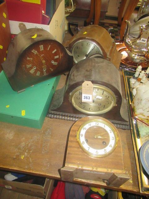 FOUR MANTLE CLOCKS Image