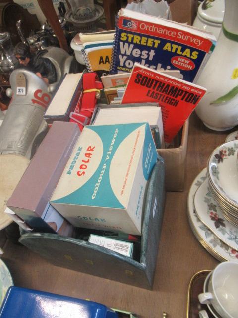 BOX OF MAPS AND A BOX OF MISCELLANEOUS Image