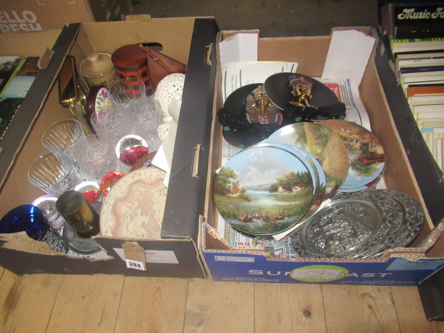 BOX OF COLLECTORS PLATES AND A BOX OF MISCELLANEOUS Image