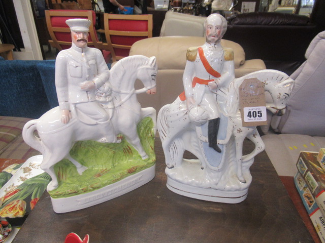 TWO STAFFORDSHIRE MOUNTED FIGURES Image