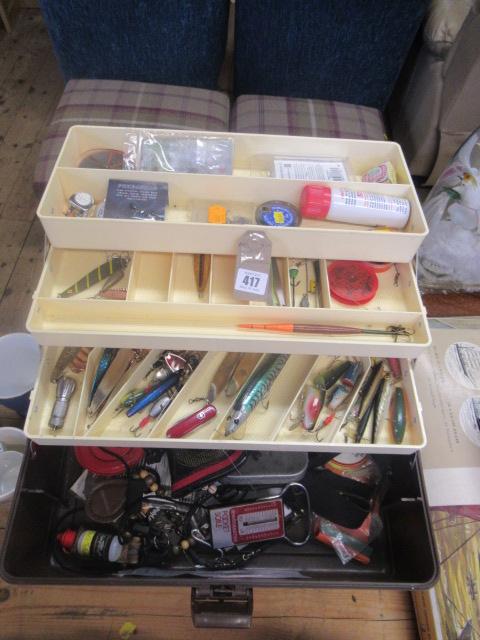 BOX OF FISHING ACCOUTREMENTS Image