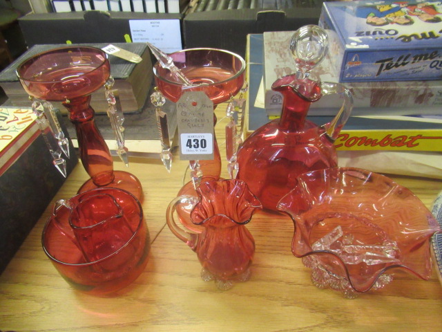 QUANTITY OF CRANBERRY GLASS Image