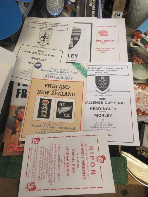 THREE BOXES OF EPHEMERA INCLUDING NAVAL CRICKET AND RUGBY ETC Image