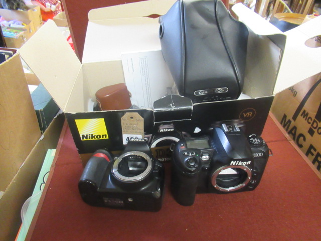 TWO NIKON CAMERAS D3100 AND D100 AND ACCESSORIES Image