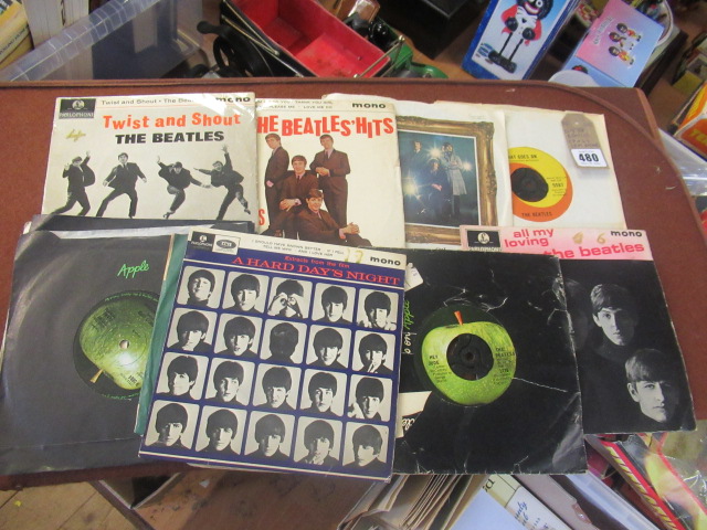 QUANTITY OF BEATLES EP AND 45 RPM RECORDS Image