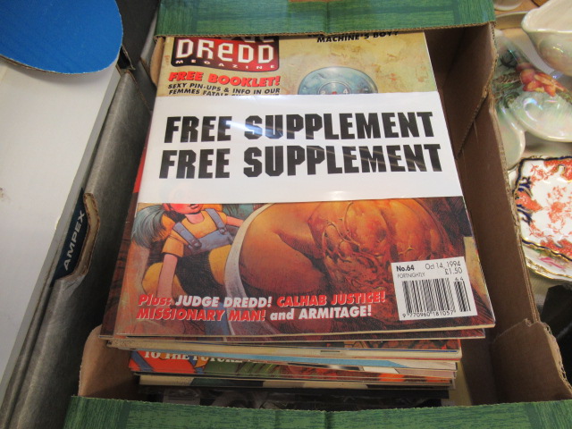 BOX OF JUDGE DREDD COMICS Image