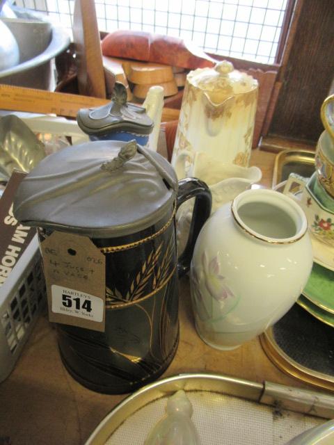FOUR JUGS AND A VASE Image