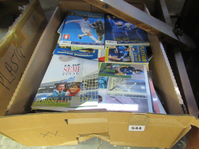 TWO BOXES OF FOOTBALL RUGBY AND HORSE RACING PROGRAMMES Image