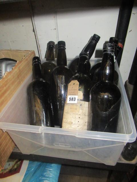 EIGHT ANTIQUE WINE BOTTLES Image