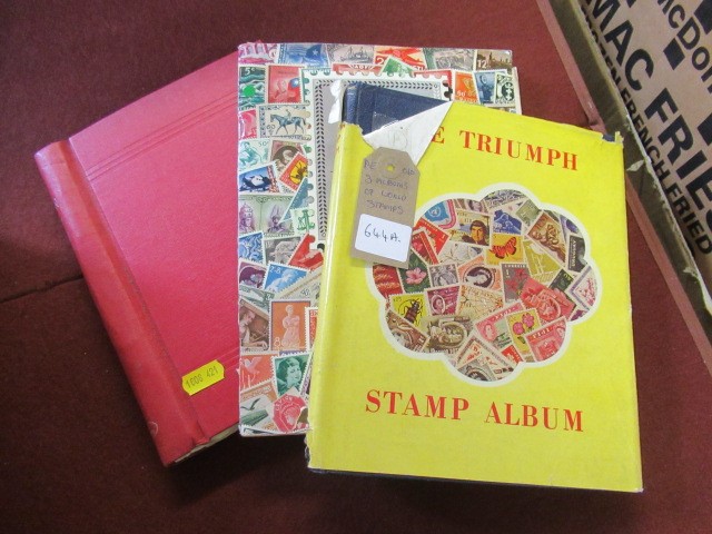 THREE ALBUMS OF WORLD STAMPS Image