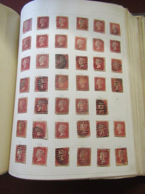 GREEN ALBUM OF STAMPS INCLUDING FOUR PAGES OF PENNY REDS Image