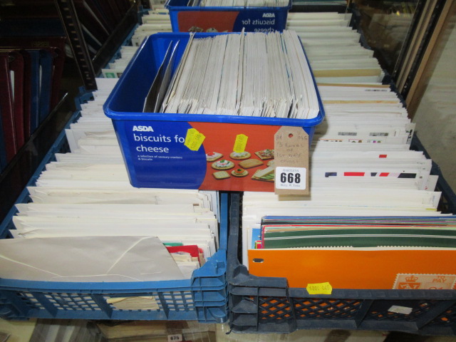 THREE BOXES OF FIRST DAY COVERS Image