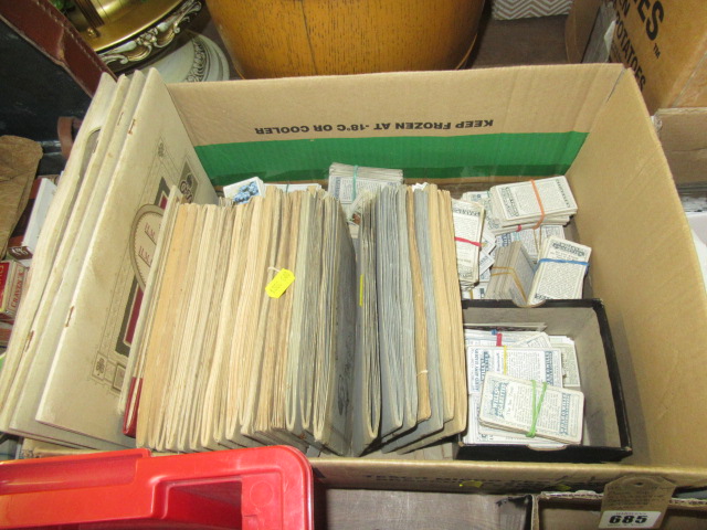BOX OF CIGARETTE CARD ALBUMS AND LOOSE CARDS Image