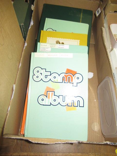BOX OF WORLD STAMP ALBUMS Image