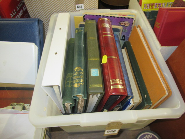 BOX OF STAMP ALBUMS Image