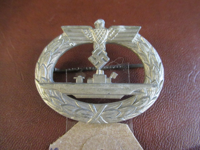 GERMAN WW2 BOAT BADGE Image