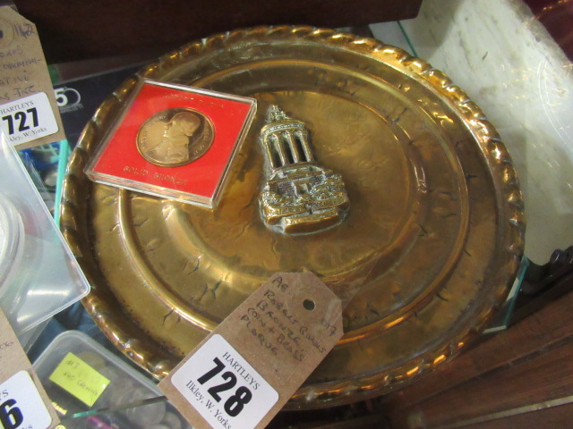 ROBERT BURNS BRONZE COIN AND BRASS PLAQUE Image