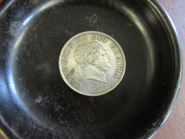 GEORGE III SILVER 1817 SMALL HEAD HALF CROWN Image