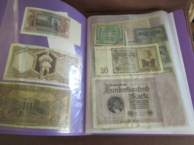 FOLDER OF BANK NOTES INCLUDING WW2 ISSUES Image